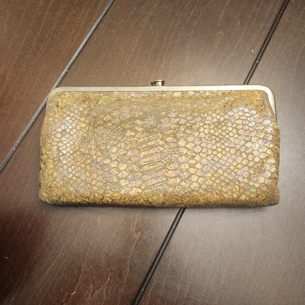 Elegant Gold Clutch Wallet- HOBO Brand
